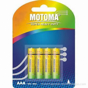 AAA Size/R03P/SUM-4 Zinc Dry Battery with 38 Minutes Discharge Time, Certified by CE/RoHS